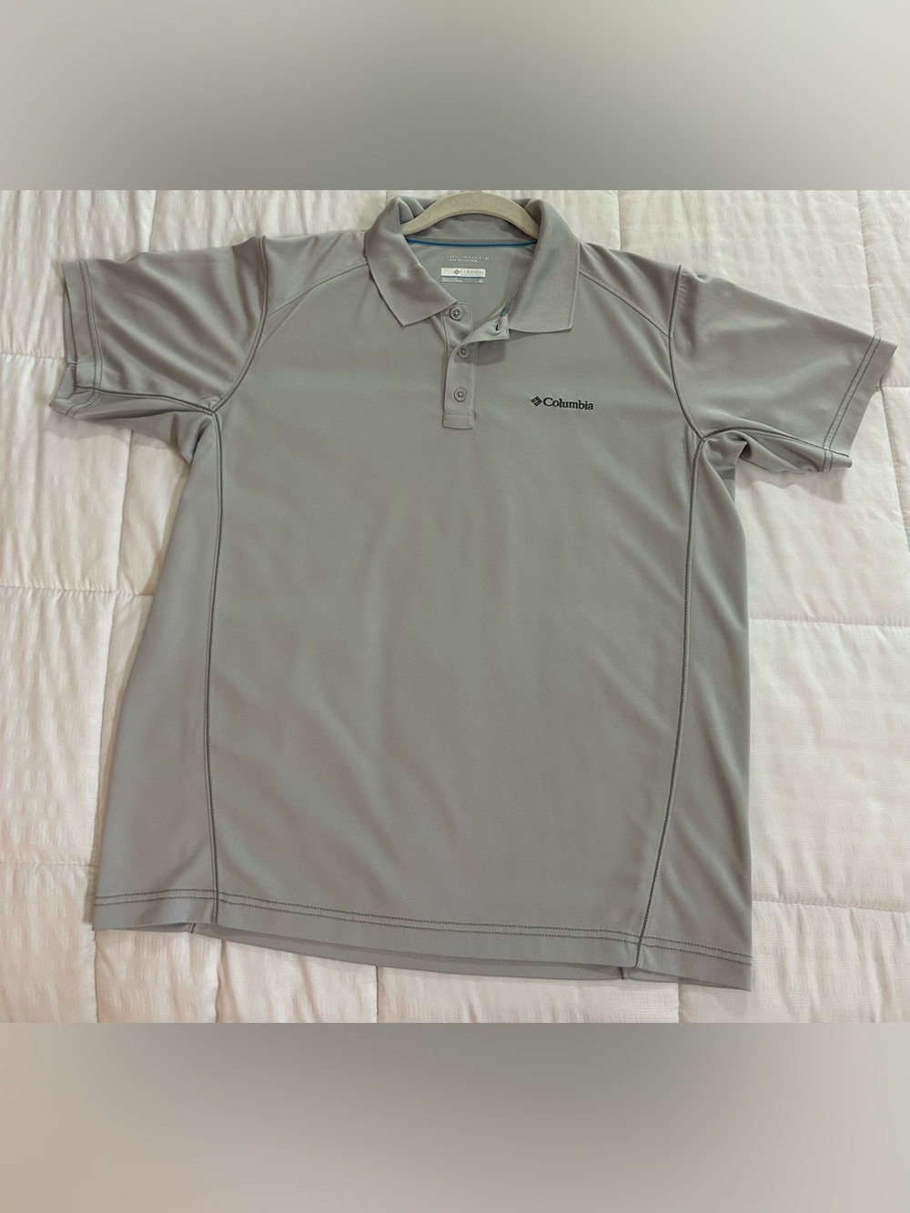 Columbia Men's Polo Shirt - Gray Omni Shade•Sun Protection-Size Large
